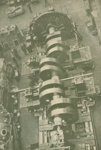 MV Britannic White Star曲轴的一部分，27,000吨，c1930。 作者 不明