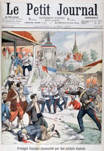 受暹罗士兵屠杀的法国保护者，暹罗，1903年 作者 不明