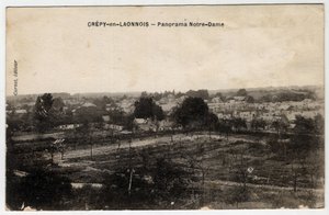 皮卡迪，艾森河（02），克雷皮-昂诺瓦（Crepy-en-Laonnois）：圣母院全景图--19世纪末-20世纪初的明信片 作者 不明