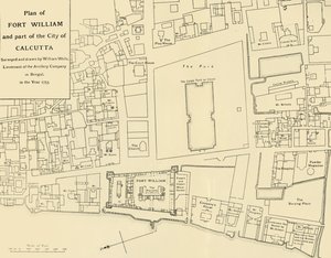 威廉堡计划和加尔各答市一部分，1925年。 作者 不明