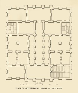 1925年在堡垒的总督府计划。 作者 不明