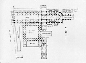 1906年伦敦圣巴塞洛缪大帝修道院教堂计划 作者 不明