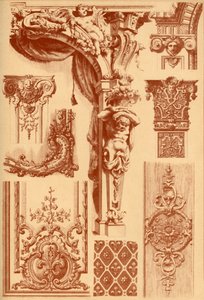 石膏装饰品，法国，17和18世纪，1898年。 作者 不明