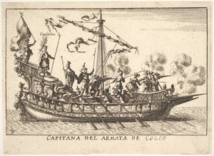 图版3：Chalchis军队的队长 Capitana del armata de Colco，出自"......，1664 "系列。 作者 不明