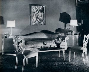 1940年代室内的有机玻璃家具，1941年 作者 不明