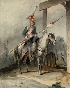 法国皇家卫队的波兰轻骑兵，大约于1808年 作者 不明