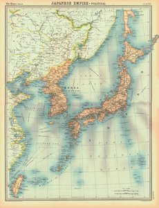 20世纪初的日本帝国政治地图 作者 不明