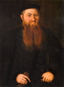 一个老人的画像，1500-1600年。 作者 不明