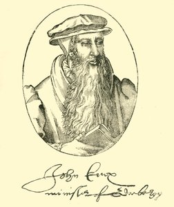 约翰·诺克斯（John Knox）的肖像和亲笔签名，c1550-1560年，1890年。 作者 不明