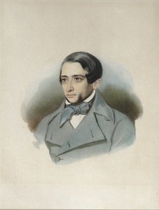1840年代初期Andrey Alexandrovich Krayevsky的肖像1810-1889 作者 Unbekannt