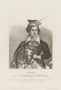 Antonina Tomaszewska的肖像1814-1883，约1850年。 作者 不明