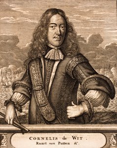肖像Cornelis de Witt 1623-1672从：战争现场，1675年。 作者 不明