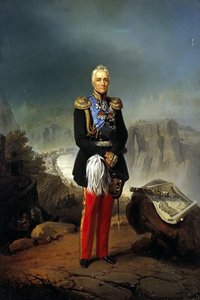 十八世纪下半叶米哈伊尔·沃龙佐夫伯爵的肖像1782-1856年。 作者 不明