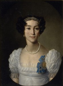 十九世纪初（1935-1848）的Chesma伯爵夫人安娜·阿列克谢耶夫娜·奥尔洛娃的画像。 作者 不明