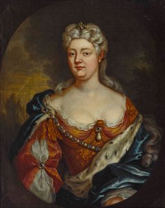 拿骚萨尔布吕肯伯爵夫人卡罗琳的肖像1704-1774，c。 1725。