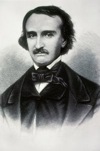 埃德加-爱伦-坡（1809-1849）的肖像，美国作家。19世纪的雕版画。 作者 不明