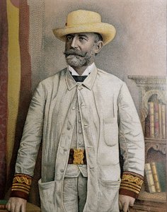 菲德尔-阿隆索-桑托西尔德斯（1844-1895）的画像，插图 作者 不明