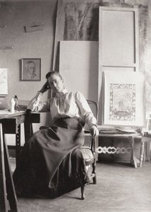 Hilma af Klingt 1862-1944的肖像，约1900年。 作者 不明