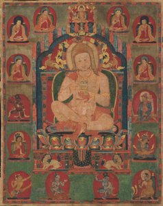 喇嘛和玛哈希达斯参加的Jnanatapa肖像，ca。 1350。 作者 不明
