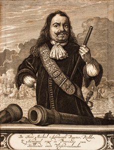米歇尔·德·鲁伊特（Michiel de Ruyter）肖像1607-1676来自：战争现场，1675年。 作者 不明
