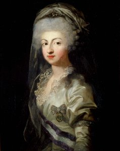 18世纪晚期，帕尔马（Parma）1770-1804年的卡罗来纳州公主玛丽亚·特蕾莎·朱塞佩（Princess Princess Maria）的肖像