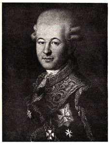 十九世纪初，凯瑟琳大帝的最爱Semyon Zorich 1745-1799的肖像。 作者 不明