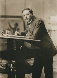 托马斯·西奥多·海涅（Thomas Theodor Heine）1867-1948年的肖像，摄于1913年。 作者 不明