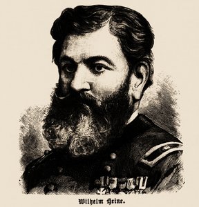 威廉-海涅的肖像 1827-1885年，1886年。 作者 不明