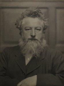 威廉-莫里斯1834-1896年的肖像，约1886年。 作者 不明