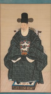 Yun Dongseom的肖像1710-1795，ca. 1790至1805年。 作者 不明