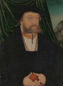 一个男人的肖像，1537年。 作者 不明