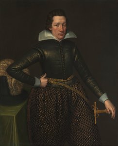 一个男人的肖像，c。 1610。 作者 不明
