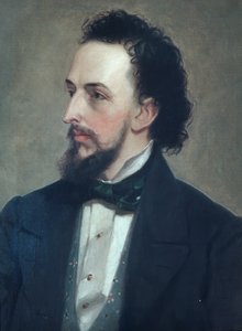 一个男人的肖像，约。 1850。