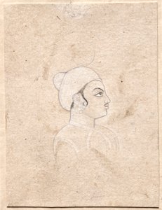 一个男人的肖像，1700年代后期。 作者 不明