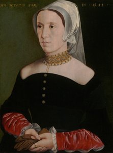 一个女人的画像，1544年。 作者 不明