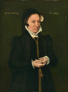 一个女人的画像，1562年。 作者 不明