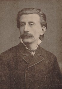 钢琴家和作曲家Moritz Moszkowski的肖像，1854-1925，约1886-1890。 作者 不明