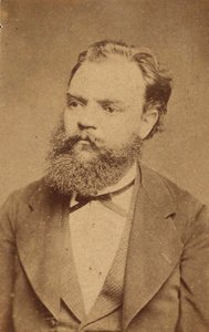 作曲家安东尼-德沃夏克1841-1904的肖像，约1880年。 作者 不明