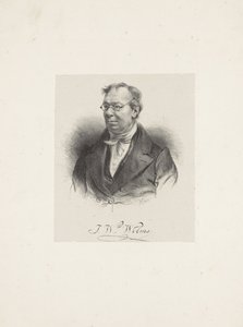 作曲家约翰-威廉-威尔姆斯的肖像，1772-1847年，1835年。 作者 不明