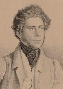 作曲家约瑟夫·兰纳的肖像1801-1843年，1830年。 作者 不明