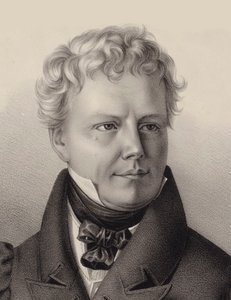 作曲家Xaver Schnyder von Wartensee 1786-1868的肖像，1832年。 作者 不明
