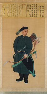 御前保镖占银宝的画像，时间为1760年。 作者 不明
