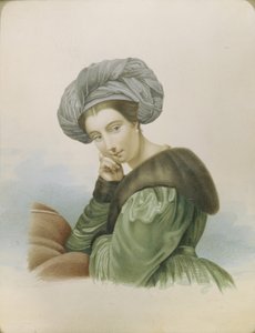 女演员叶卡捷琳娜·塞米诺诺娃（Ekaterina Semyonova）1786-1849年肖像，19世纪初。 作者 不明