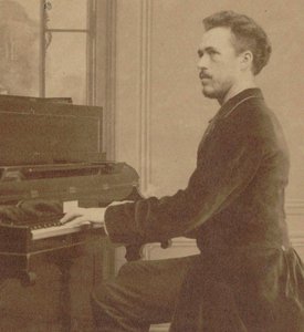 作曲家本杰明-戈达尔1849-1895年的画像，1882年。 作者 不明