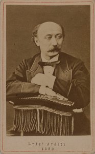 作曲家Luigi Arditi 1822-1903的肖像，1880年。 作者 不明
