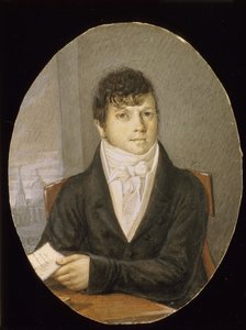 舞者，芭蕾舞大师和剧作家伊万·瓦尔伯赫（Ivan Valberkh）1766-1819的肖像 作者 不明