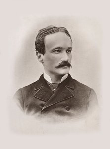 剧作家和作曲家Arrigo Boito 1842-1918年的肖像，1884年。 作者 不明