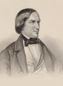 钢琴家和作曲家卡尔·奥古斯特·克雷布斯（Karl August Krebs）1804-1880年的肖像。 作者 不明