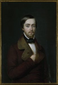 诗人约瑟夫-梅里的肖像，1798-1866，约1830-1840。 作者 不明