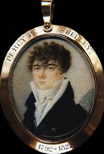 诗人Percy Bysshe Shelley的肖像1792-1822，约1825年 作者 不明